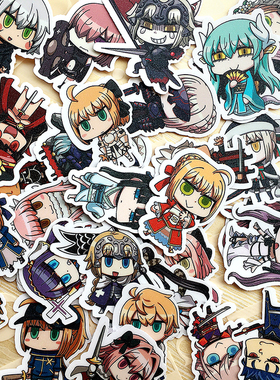 Fate手帐FGO贴纸手机贴动漫周边saber咕哒子二次元游戏黑贞德痛贴