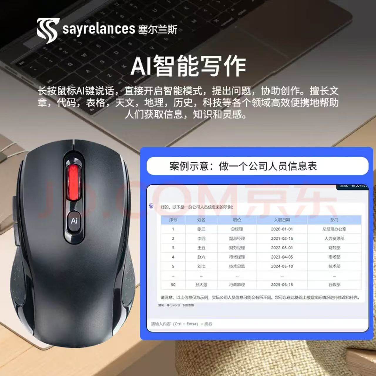 塞尔兰斯DeepSeek无线智能鼠标