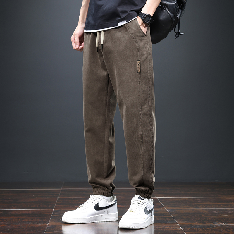 6619#38 秋季潮流百搭时尚仿牛面料男裤子 M-4XL 三色