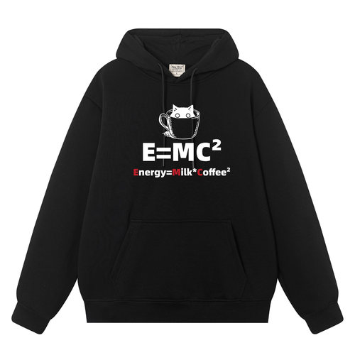 秀洛治质能方程e=mc2休闲卫衣男 帽衫宽松秋冬宽松打底上衣服外套