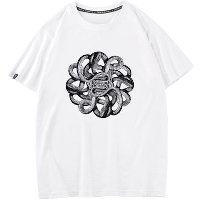 秀洛复古大爆炸vintage old school上衣毒蛇t恤男ins潮短袖打底衫