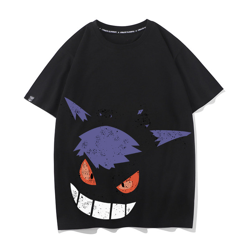 秀洛联名耿鬼周边纯棉T恤男生短袖宽松半袖衣服宠物精灵口袋妖怪,男装,T恤,淘宝优惠券,粉丝福利购,淘宝优惠卷