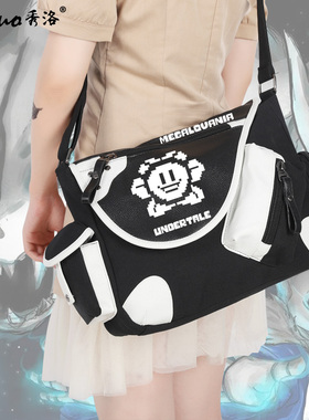 秀洛传说之下斜挎包游戏周边Undertale帆布包单肩书包sans邮差包