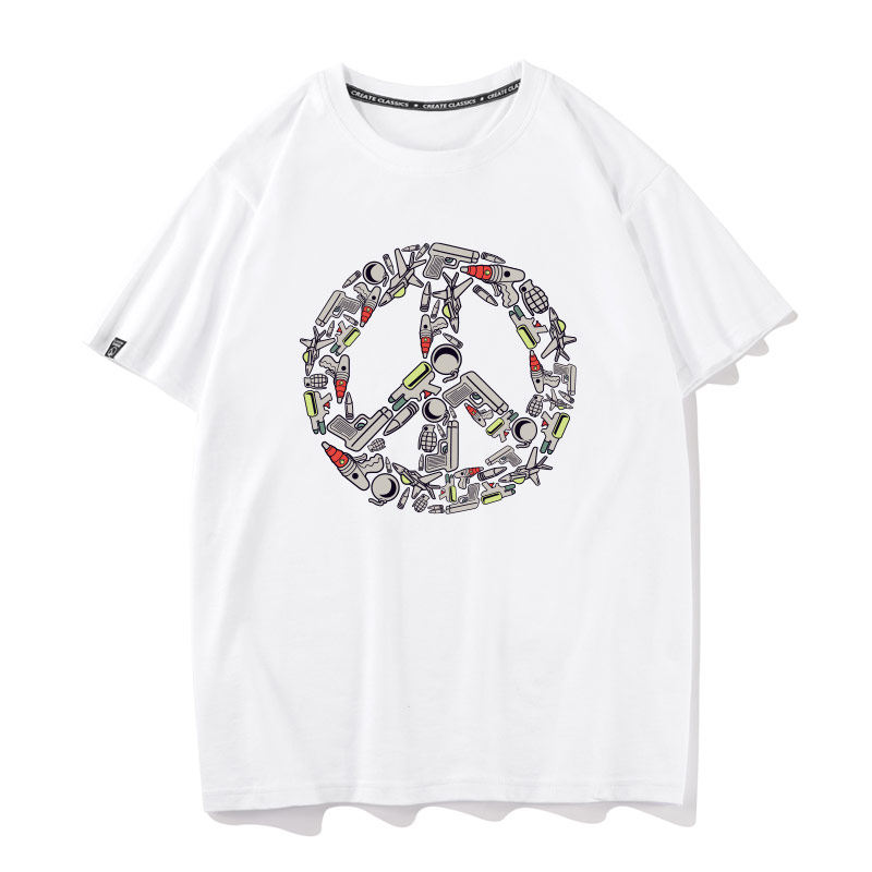 反战系列logoT恤男新款宽松