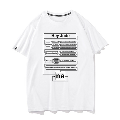 秀洛Hey jude嗨朱迪Beatles披头士列侬夏季新款T恤短袖纯棉打底衫