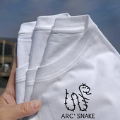 t恤男女新款 简约百搭ins生肖情侣装 宽松打底衫 始祖蛇短袖 半袖