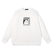 秀洛日系简约圆领卫衣男百搭秋冬款 潮牌无帽长袖 加绒加厚宽松上衣