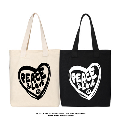 peaceandlove心帆布包单肩包