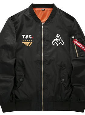 秀洛S15世界赛LPL出征服SKT T1战队队服FAKER同款夹克飞行服