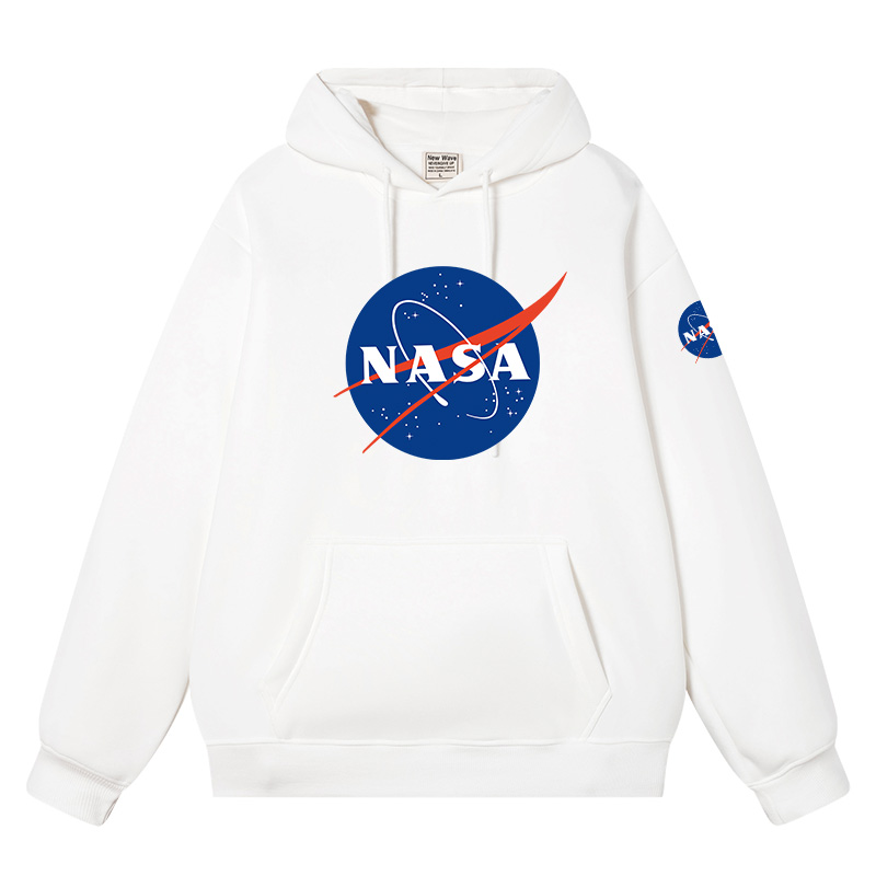 NASA宇航员秋冬加绒加厚连帽卫衣