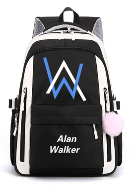 秀洛dj艾伦AlanWalker周边书包双肩包中小学生双肩背包faded沃克