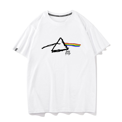 秀洛弗洛伊德乐队 pink floyd  夏季纯棉短袖T恤衫男女通用宽松型