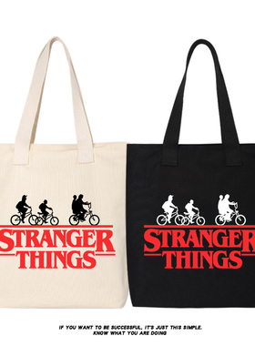 Stranger Things Canvas Bag 怪奇物语11周边印花学生帆布手提袋