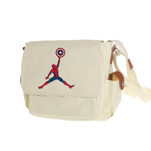 秀洛篮球周边书包斜挎包中小学生单肩包背包男邮差包飞人蜘蛛侠