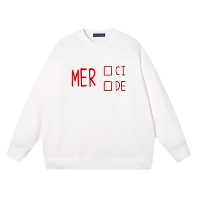 merci同情OR唾弃merde卫衣男圆领春秋款套头宽松无帽上衣服长袖