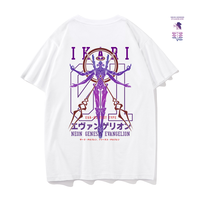 秀洛13号机动漫风周边衣服T恤宽松纯棉印花EVA短袖潮牌ins潮流tee