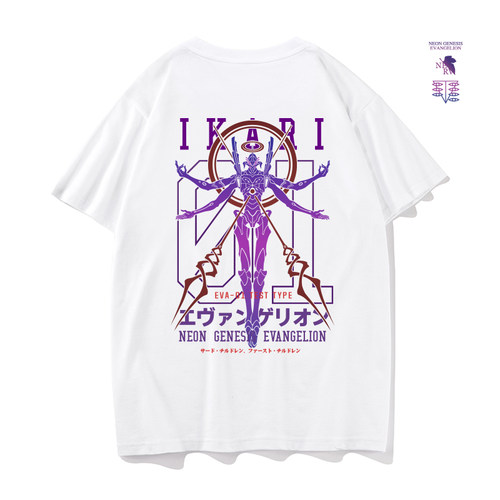 秀洛13号机动漫风周边衣服T恤宽松纯棉印花EVA短袖潮牌ins潮流tee