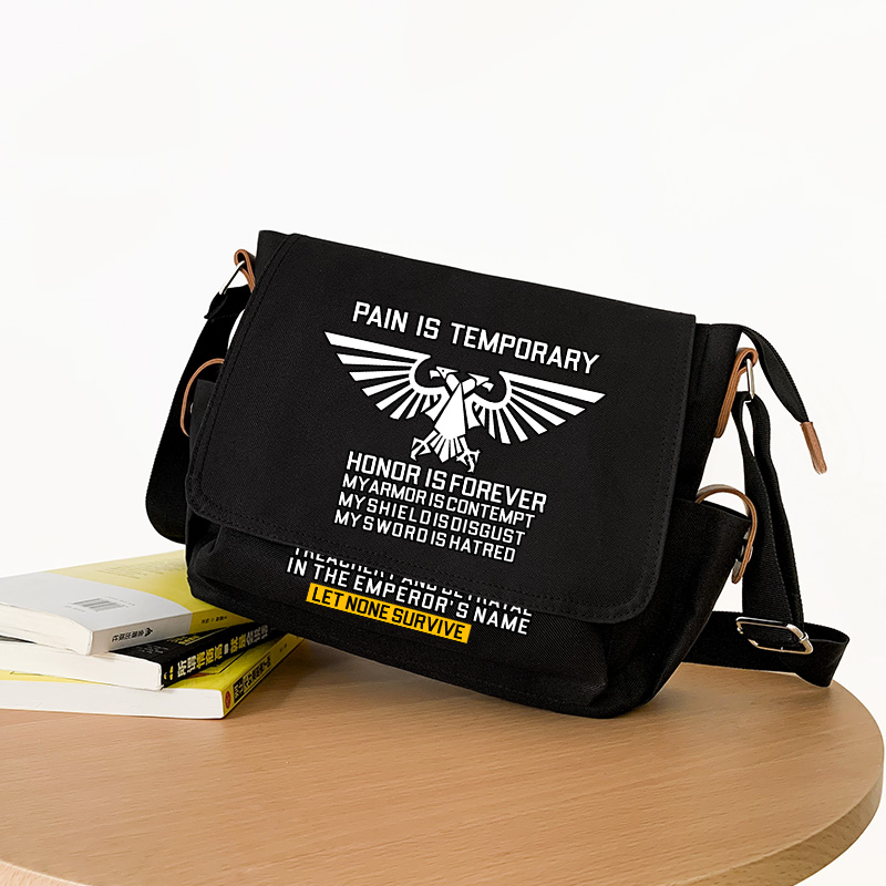 秀洛战锤40K帝国双头鹰周边斜挎包单肩包骑行书包大容量邮差包