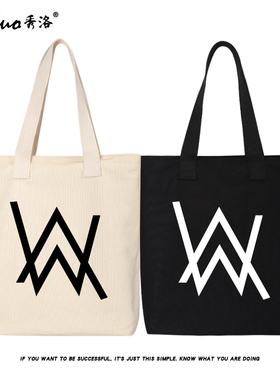 秀洛艾伦背包alan walker周边alanwalker帆布包女单肩包沃克