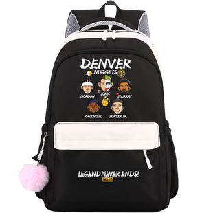 秀洛掘金队周边同款书包约基奇15号穆雷双肩背包男初中学生双肩包