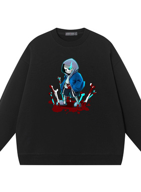 秀洛传说之下骷髅兄弟卫衣男undertale sans游戏动漫周边圆领衣服