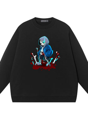 秀洛传说之下骷髅兄弟卫衣男undertale sans游戏动漫周边圆领衣服