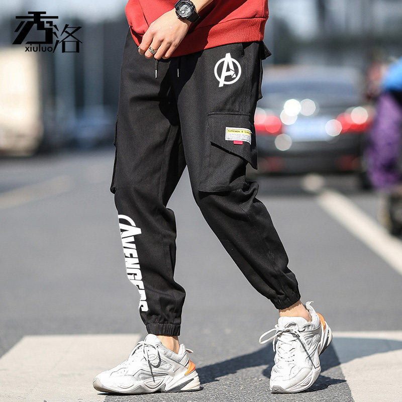 秀洛漫威marvel周邊複仇者聯盟4褲子鋼鐵俠休閑運動束腳工裝褲潮在類目 男裝, 休閒褲中 - 來自Buy2taobao.com提供專業的淘寶代購服務
