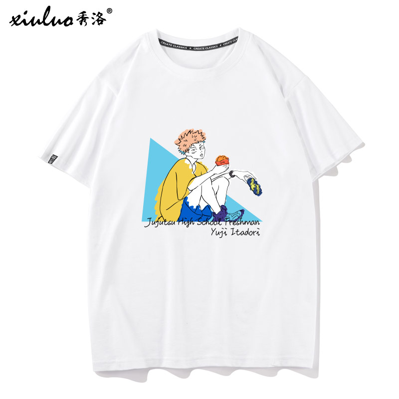 秀洛圆领短袖咒术回战衣服痛衣夏季新款动画动漫画周边T恤短袖