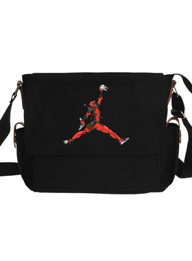 Deadpool飞人篮球周边书包斜挎包中小学生单肩包背包男邮差包死侍