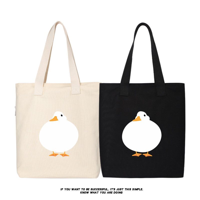 秀洛大胖鹅柯尔鸭子卡通帆布包单肩斜挎托特包女包背包简约手提袋,箱包皮具/热销女包/男包,时尚帆布包,淘宝优惠券,粉丝福利购,淘宝优惠卷