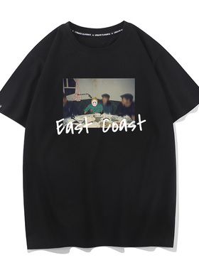 活死人Walking厂牌法老pharaoh专辑east coast说唱嘻哈t恤短袖男