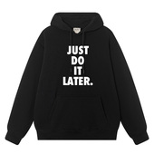 秀洛JUST 卫衣男重磅连帽潮牌上衣服 LATER秋冬套头情侣男士