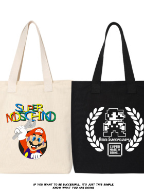 秀洛任天堂帆布包单肩包帆布袋手提游戏周边儿时复古游戏机托特包