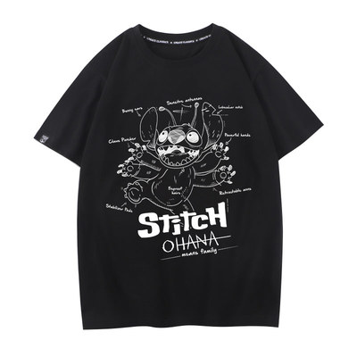 星际宝贝史迪仔同款衣服史迪奇周边T恤男女短袖打底衫半袖宽松TEE