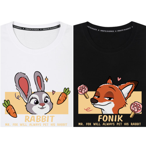 精梳纯棉，舒适透气，图案精致，潮流有型