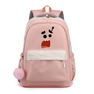 秀洛无奈 惊恐 表情包书包初中女生大容量新款双肩包中学生高中生