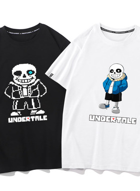 秀洛 Steam游戏周边T恤Undertale夏季短袖二次元衣服传说之下
