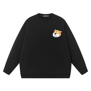 秀洛恶搞狗狗doge表情包神烦狗子柴犬休闲圆领卫衣男秋田犬外衣服