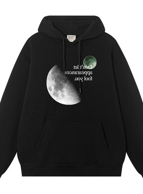 秀洛Haruki Murakami印花卫衣男女连帽衣服村上春树系列联名外套