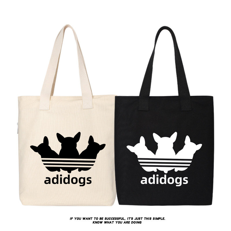 秀洛adidogs三叶狗恶搞托特包女大容量休闲帆布单肩包通勤斜跨包,箱包皮具/热销女包/男包,时尚帆布包,淘宝优惠券,粉丝福利购,淘宝优惠卷