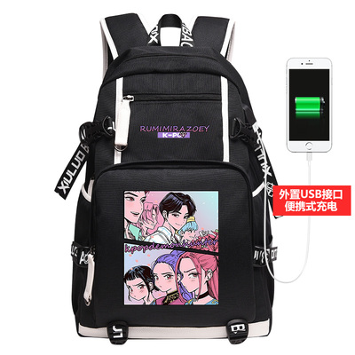 kpop猎魔女团动漫谷子双肩背包恶魔男团米拉秦宇Abby鲁米周边书包