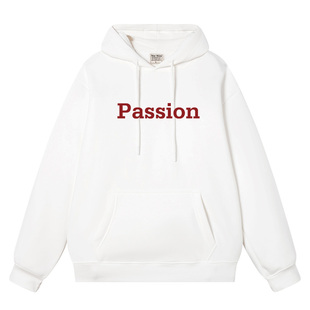 秀洛脱口秀passion英文字母喜剧之王连帽卫衣加绒加厚连帽衫