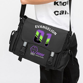 秀洛eva单肩包斜挎包男包二次元 大容量骑行包新世纪战士学生书包