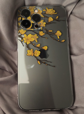 春天黄色花朵手机壳iPhone 8plus苹果13Pro硅胶防摔xsmax软11/12