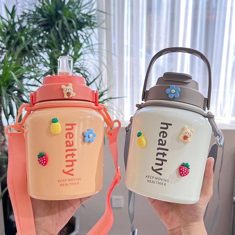 大肚杯水杯保温杯女生高颜值大容量316不锈钢吸管保冷热水壶杯子,餐饮具,保冷/保温杯,淘宝优惠券,粉丝福利购,淘宝优惠卷