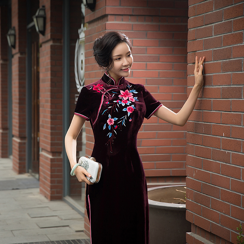 旗袍年轻款妈妈装真丝高级定制