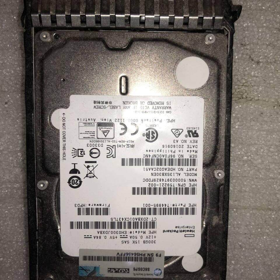 ●GeFeng●惠普300GB 15K SAS服务器硬盘EH0300JDXBA 2.5寸硬盘