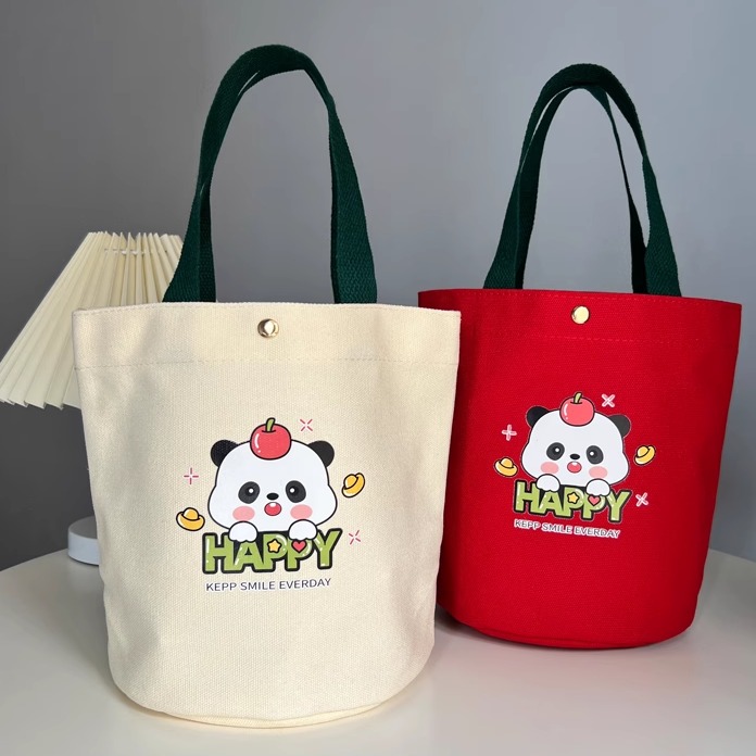 水桶包女包手提包手拎小包包便当包饭盒袋妈咪包帆布包帆布袋定制
