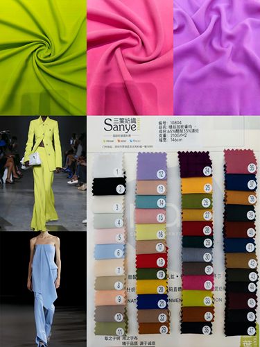 国潮重绉连衣裙时装面料知绫纺织