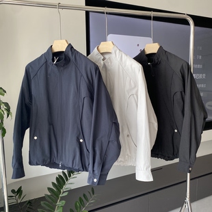 春秋款美式复古工装夹克男款潮牌宽松休闲外套男士立领机车防风衣